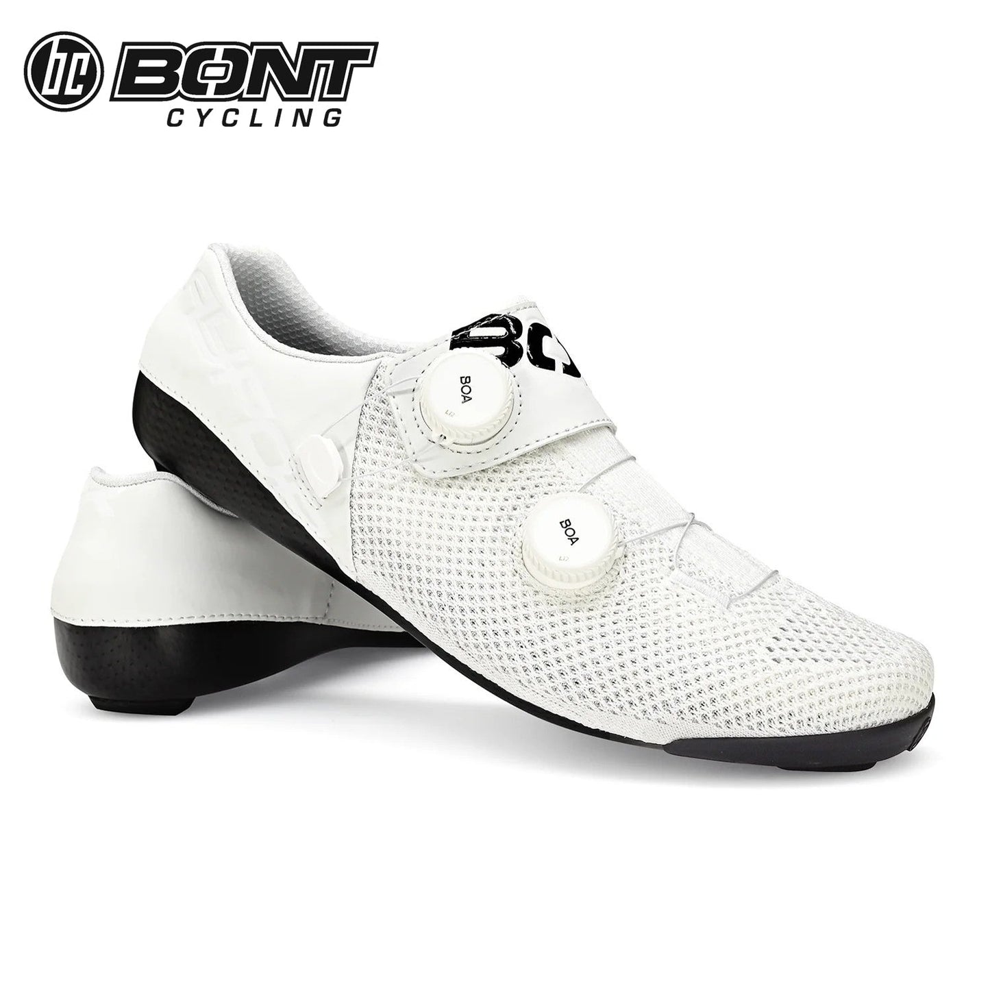 Bont Vaypor Knit Carbon Fiber / BOA Cycling Shoes - White