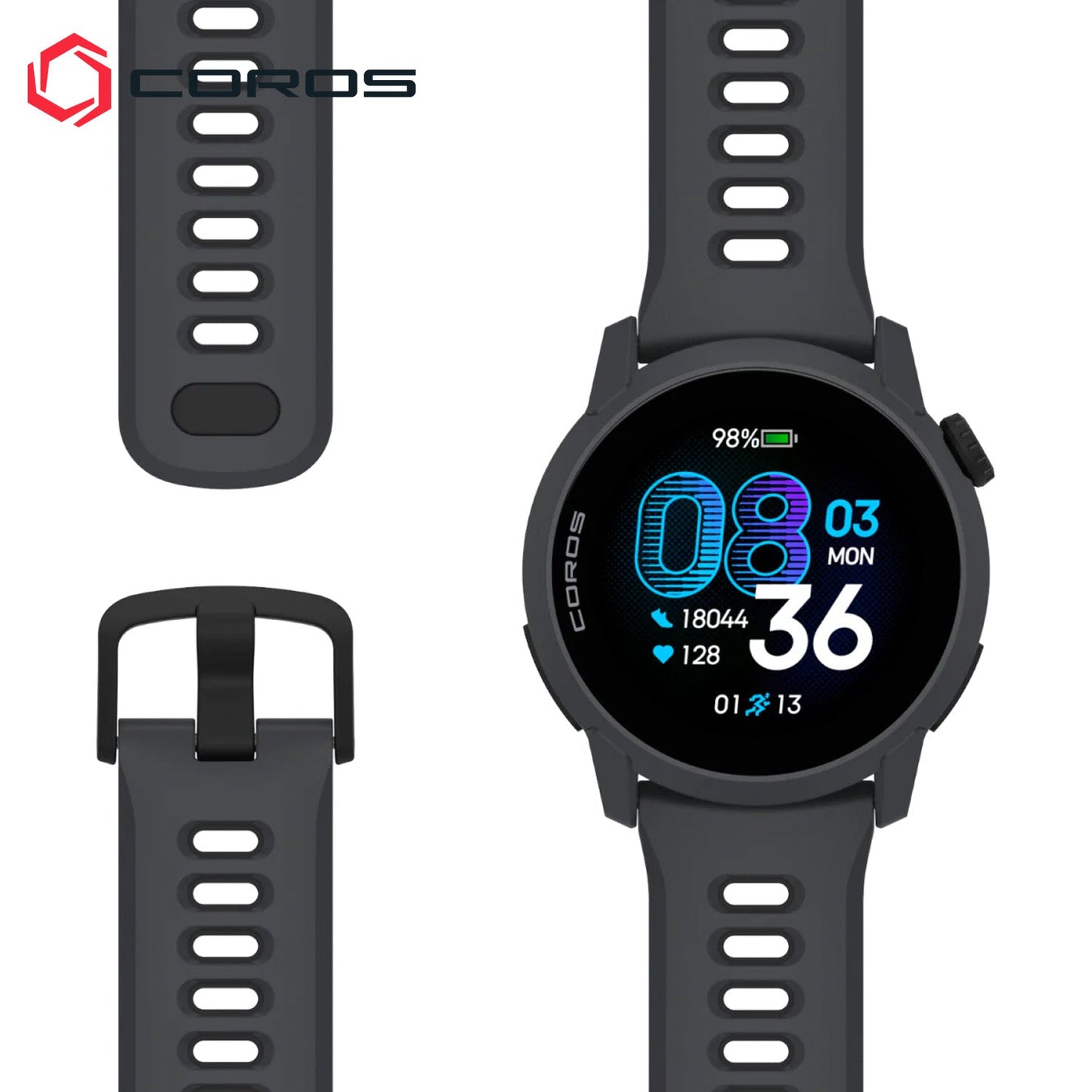 Coros PACE 4 GPS Running / Multi-Sport Watch - Silicone (Black)