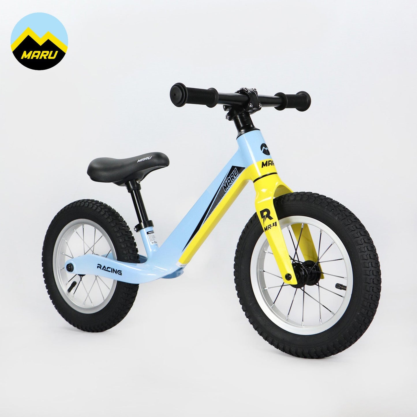Maru MR-4 Push Bike, 12" Magnesium Alloy Frame w/ Free Stand - Blue/Yellow