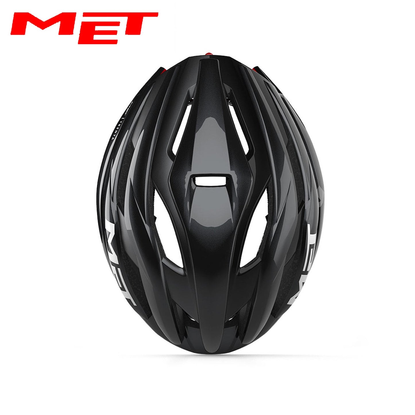 MET Trenta MIPS Road Bike Helmet - Black Red | Glossy