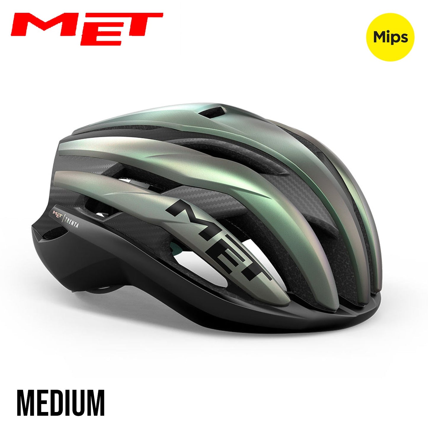 MET Trenta 3K Carbon MIPS Road, Gravel, Cross Country Bike Helmet - Motion Blur | Matte