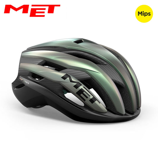 MET Trenta 3K Carbon MIPS Road, Gravel, Cross Country Bike Helmet - Motion Blur | Matte
