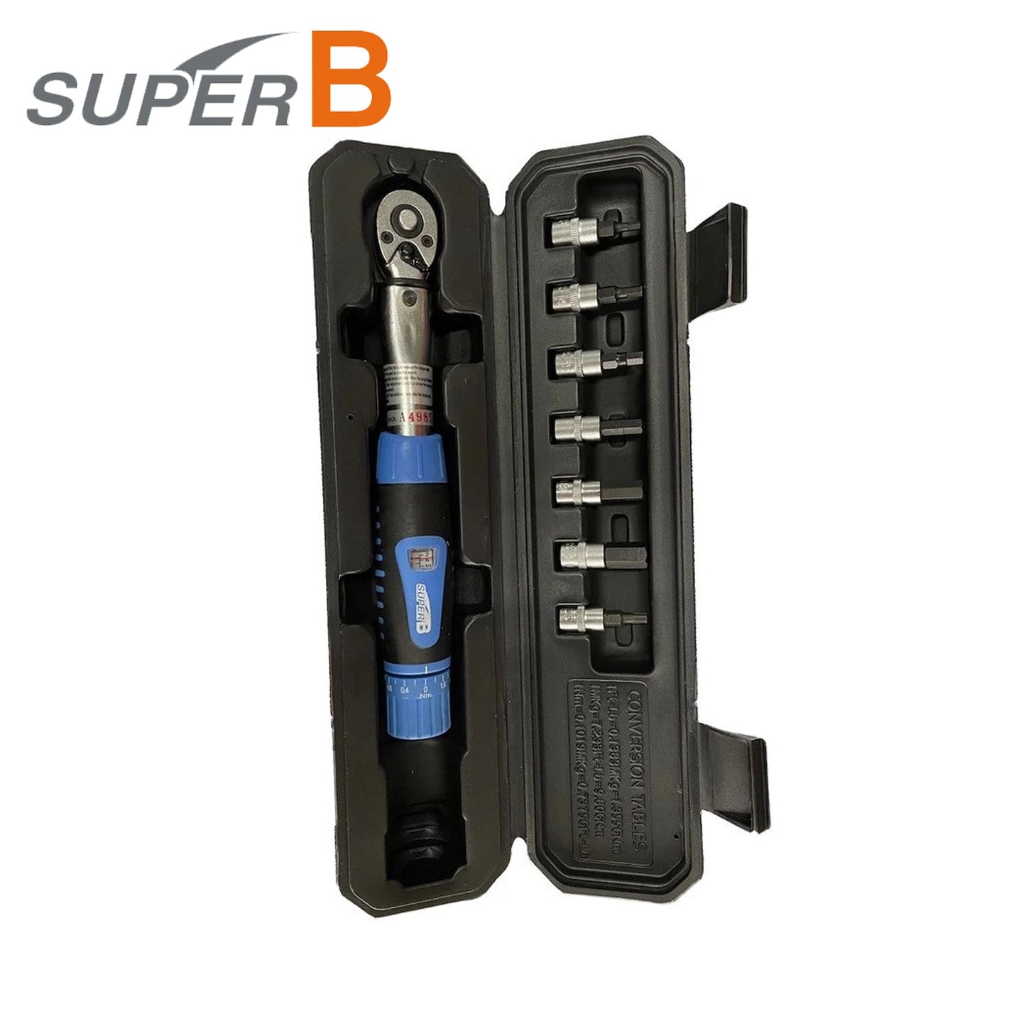 Super B SB88910 Portable Torque Wrench Kit 3-10mm