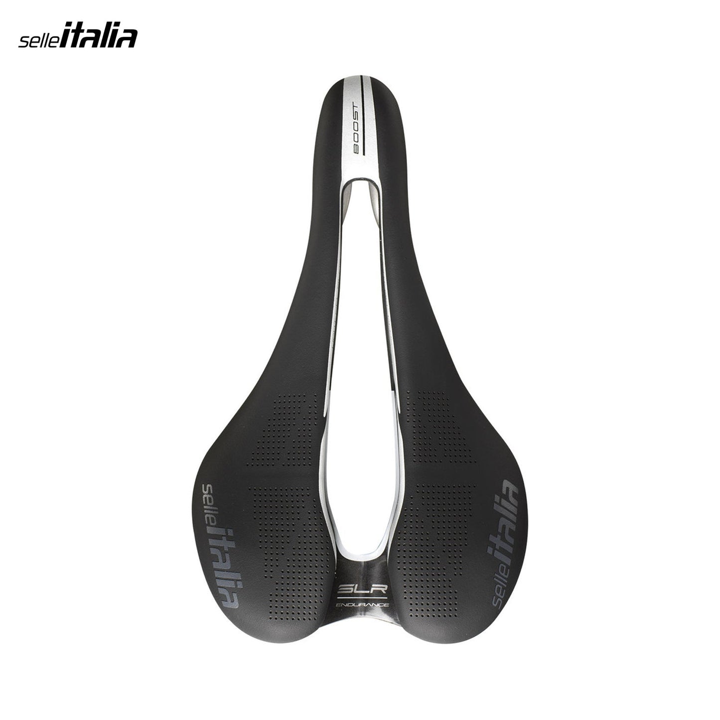 Selle Italia SLR Boost Endurance TI 316 Superflow Bicycle Saddle Road Lightweight Carbon Composite - Black