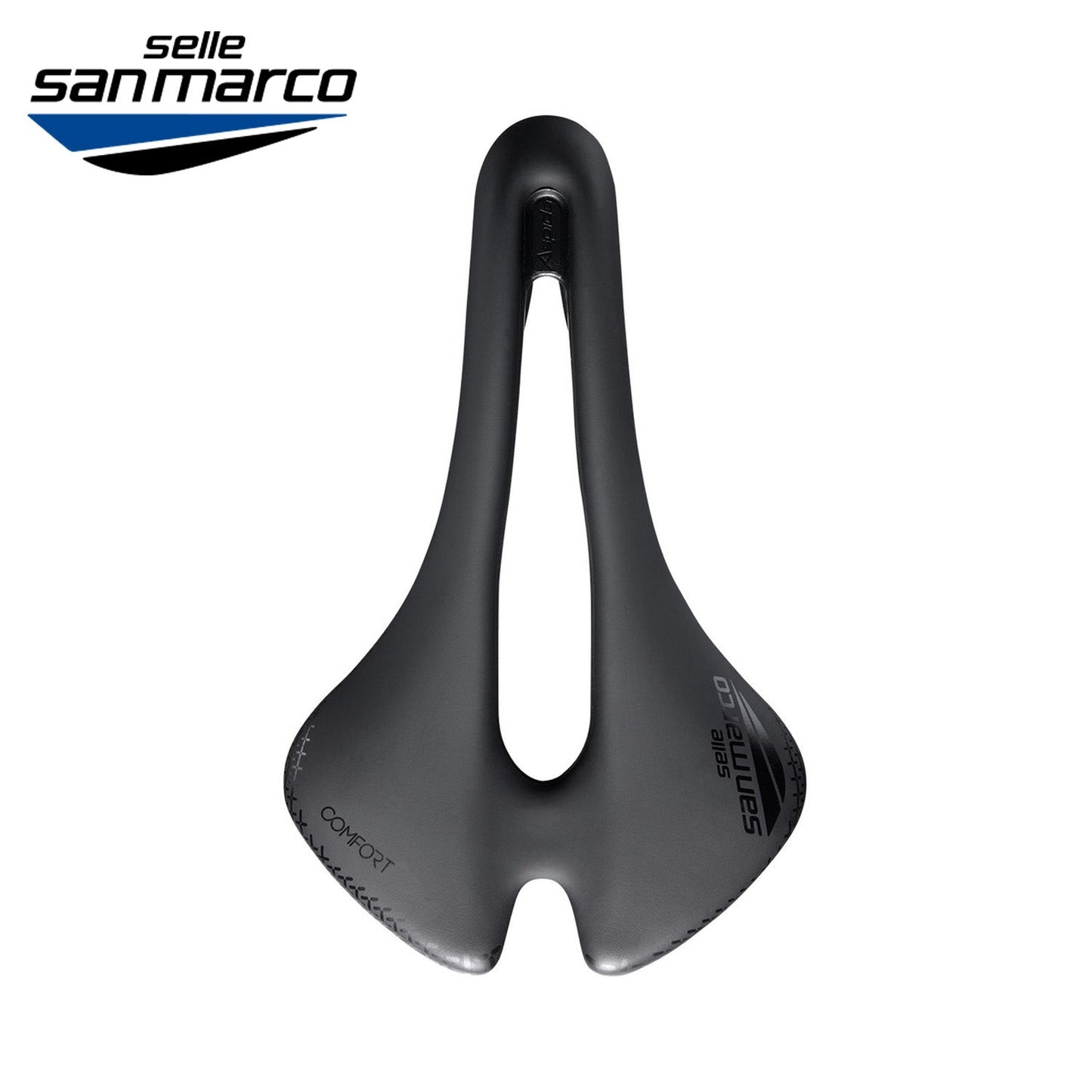 Selle San Marco Aspide Short Comfort Dynamic Road Gravel Saddle - Black