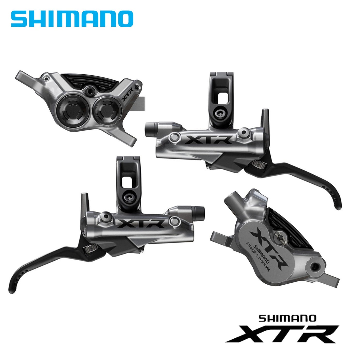 Shimano XTR BL-M9220-LR / BR-M9220 4-Piston Brake Caliper, Brake Lever Enduro Set