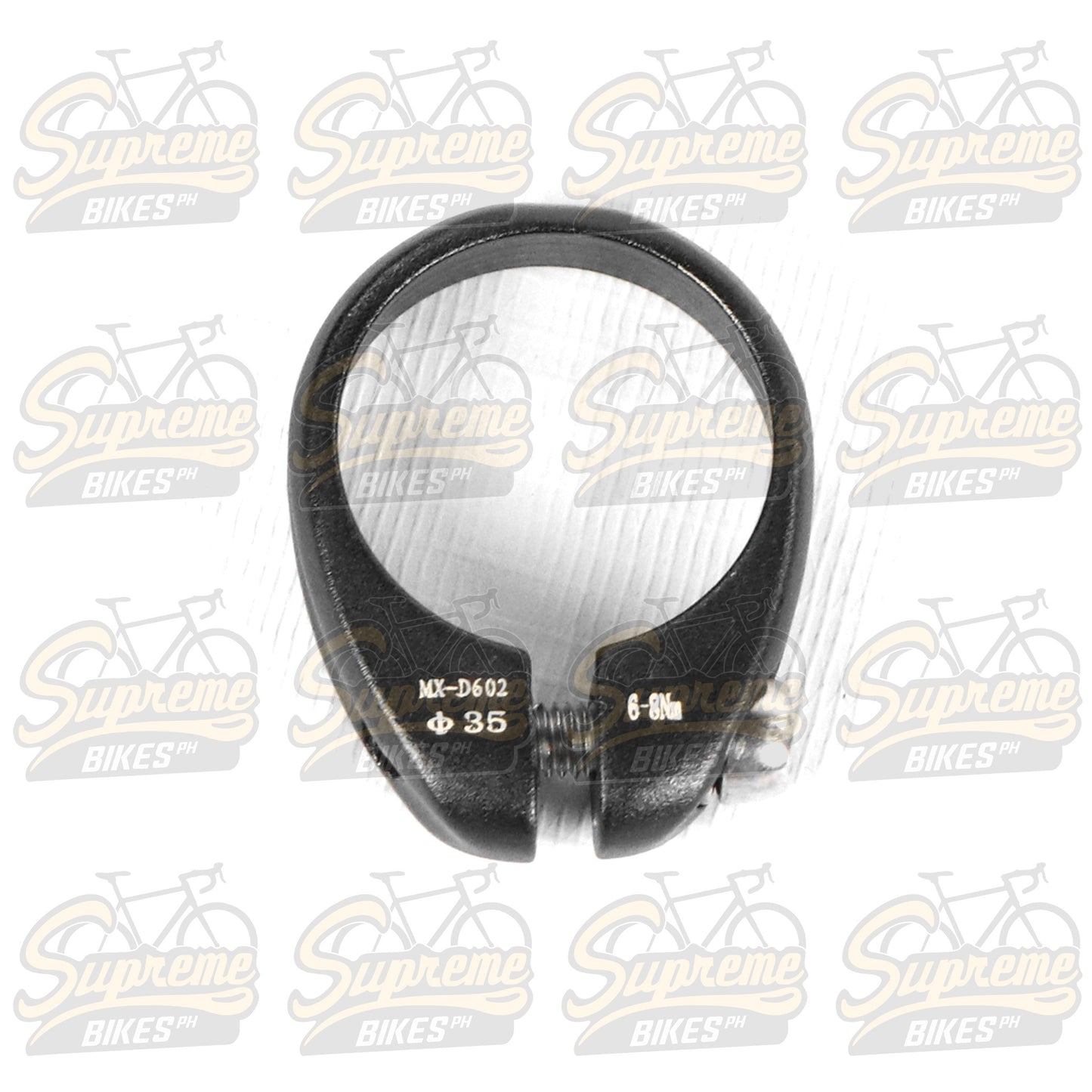 Traction C-02 Aluminum Seatpost Clamp, Bolt Type - Black