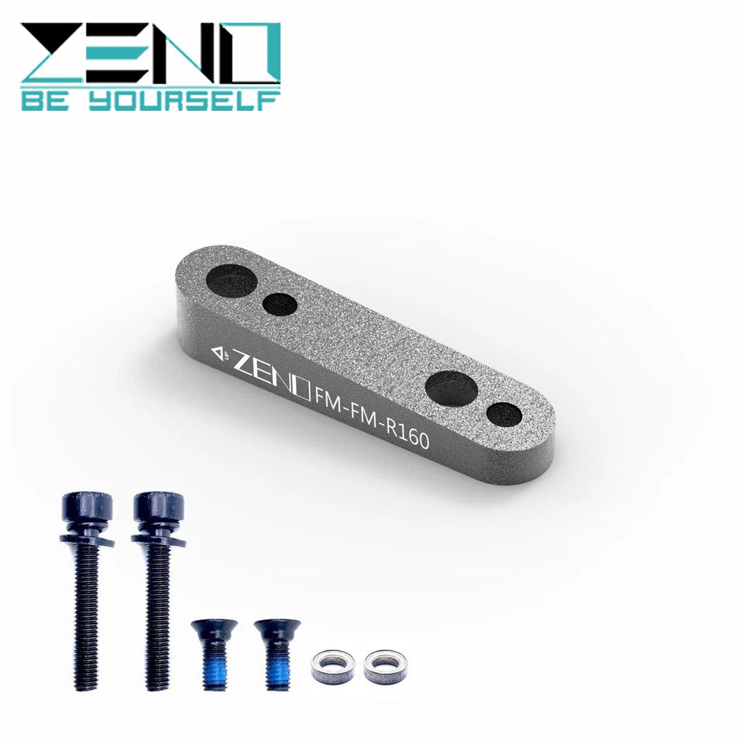 ZENO Cycle Parts Rotor Adaptor for FM Caliper to FM Mount Rear - Black