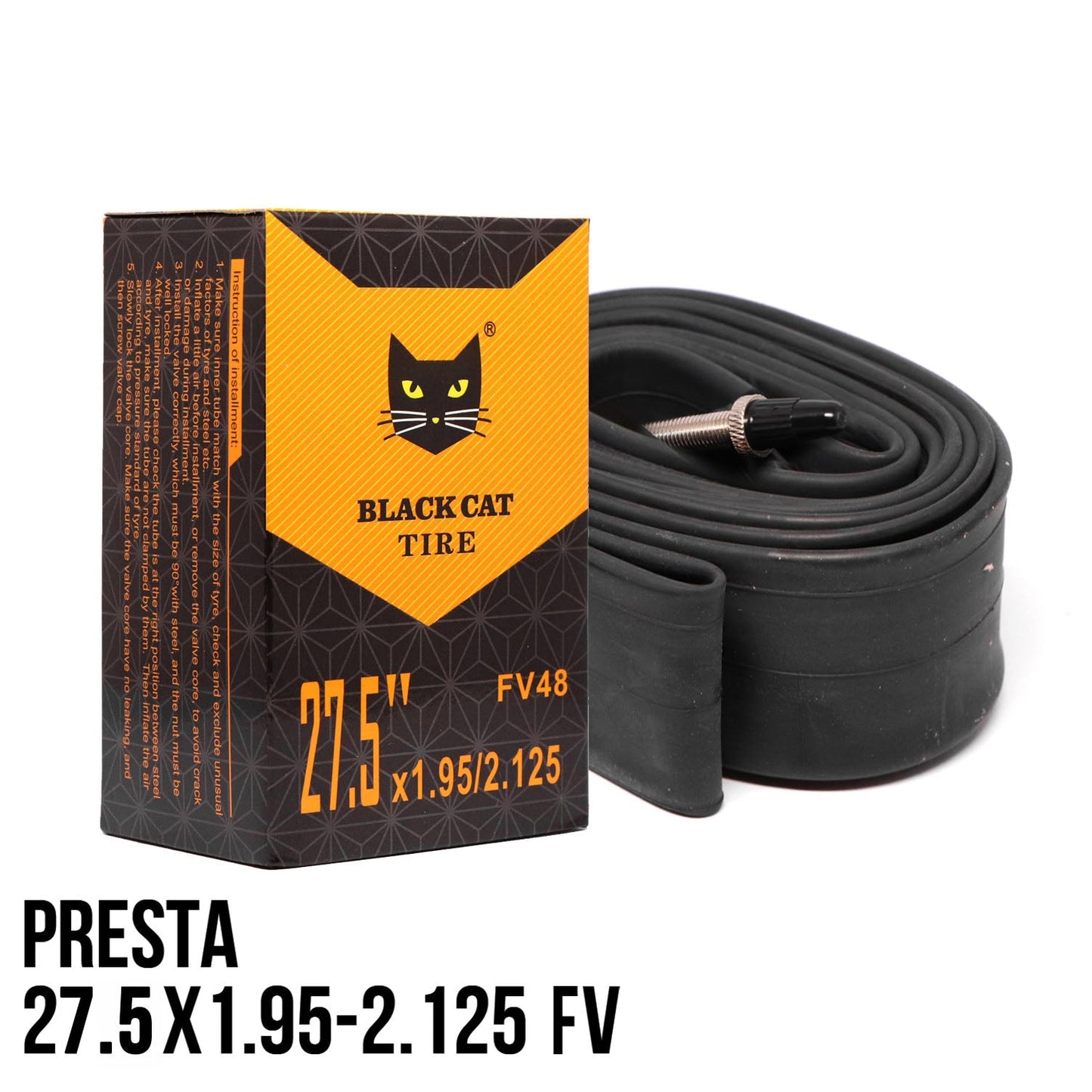 Black Cat Inner Tube 27.5x1.95-2.125 48mm Valve