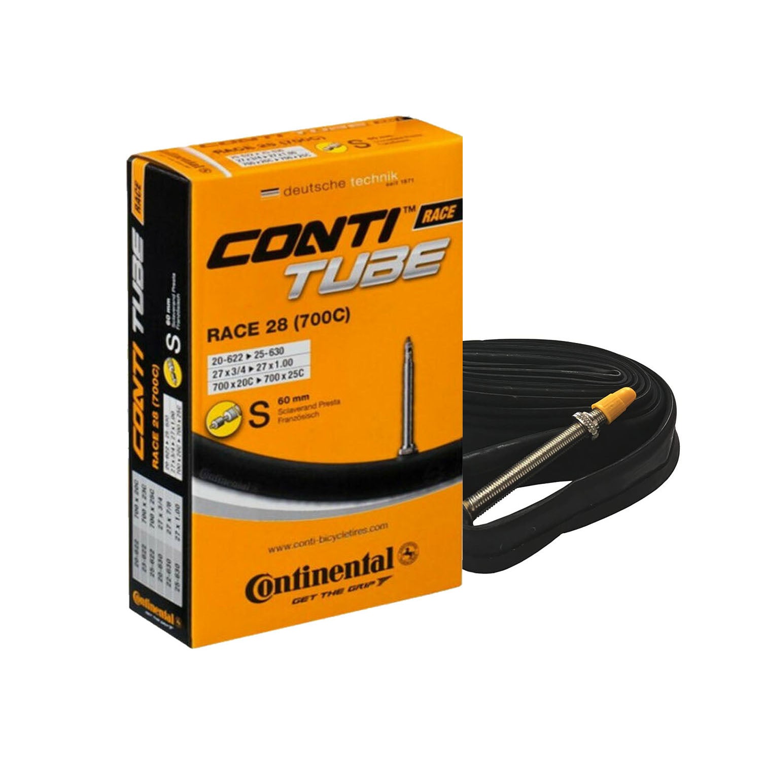 Continental Conti Tube Race 28 Wide Inner Tube for Road Bike 700c 25