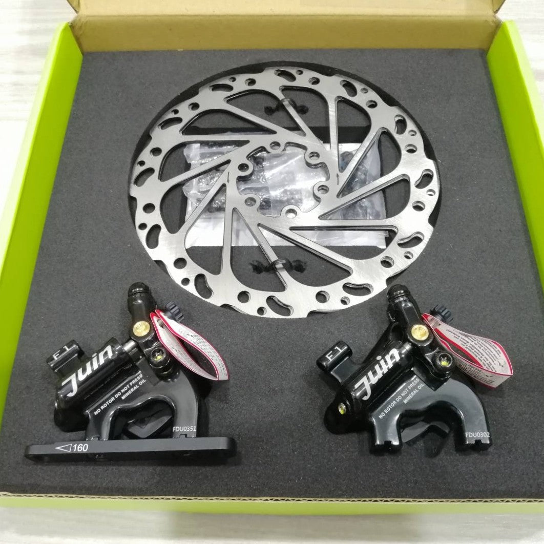 Juin Tech F1 Cable-Actuated Hydraulic Brake Caliper with 160mm Rotors