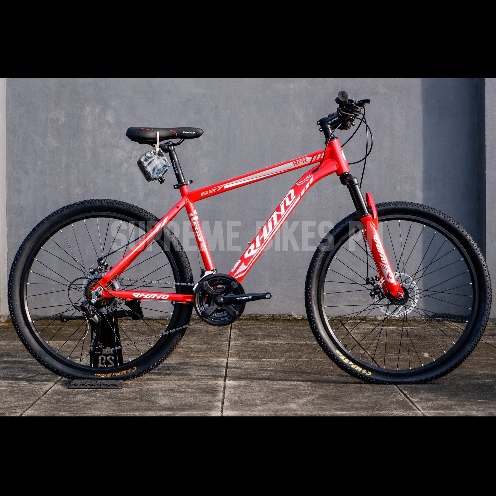 Rhino M627 26er Mountain Bike MTB Alloy Disc Red Supreme Bikes Verdana