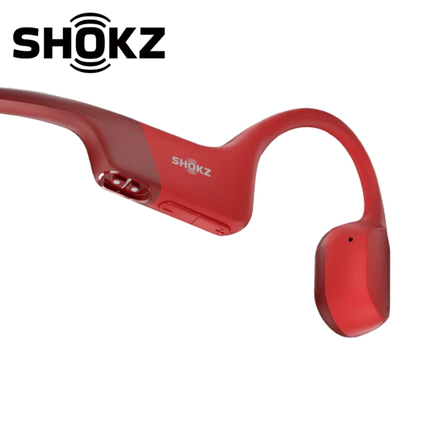 SHOKZ OpenRun Bone Conduction Open-Ear Endurance Headphones - Red