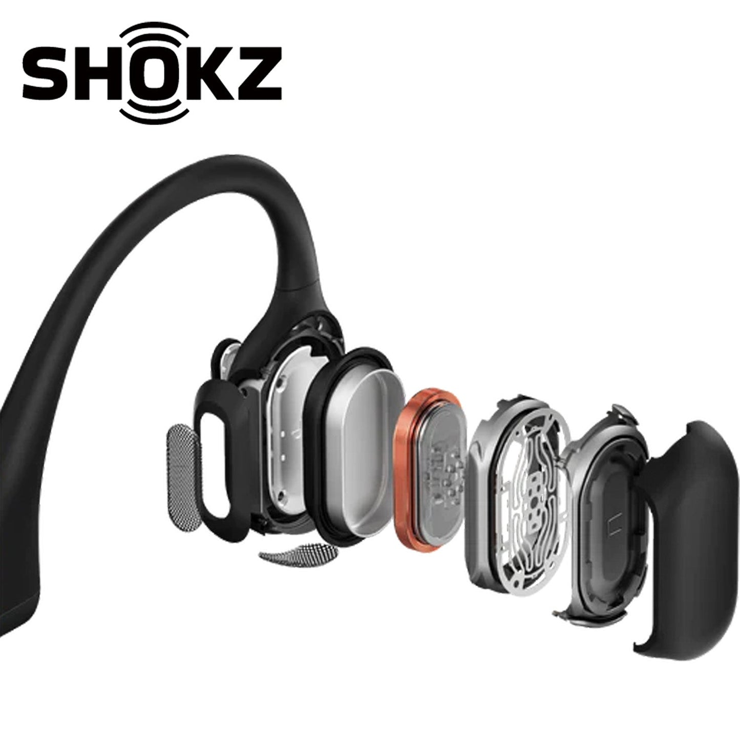 SHOKZ OpenRun Pro Premium Bone Conduction Open-Ear Sport Headphones - Black