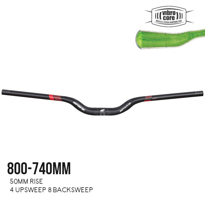 Spank Spike 800 VIBROCORE Bar - Black/Red