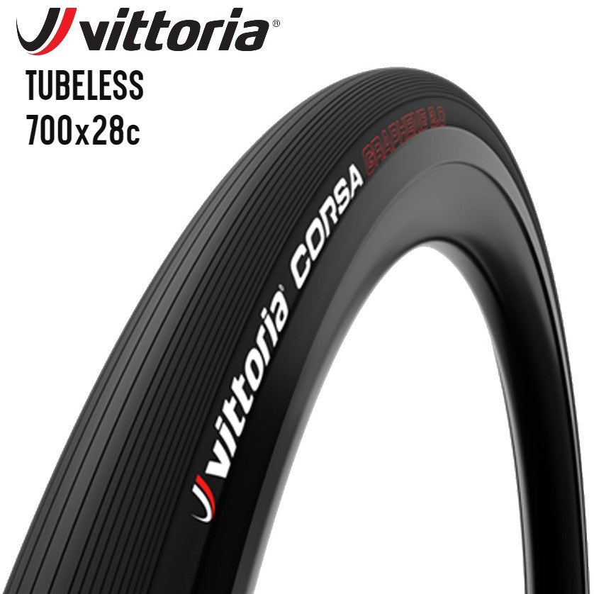 Vittoria Corsa Pro Race Road Bike Tire Cotton & Graphene (Folding) - Full Black