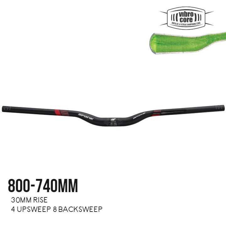 Spank Spike 800 VIBROCORE Bar - Black/Red