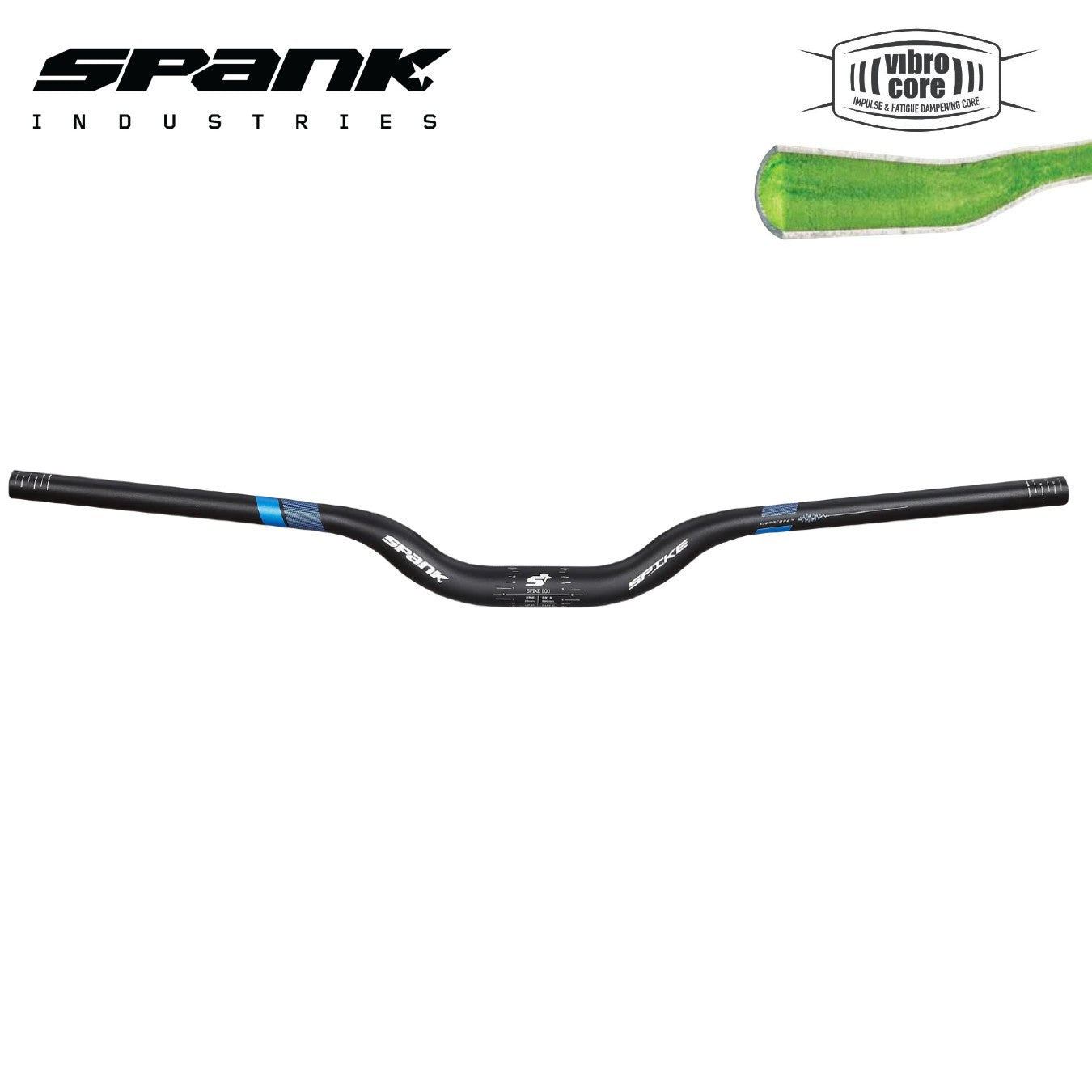 Spank Spike 800 VIBROCORE Bar - Black/Blue – Supreme Bikes Verdana