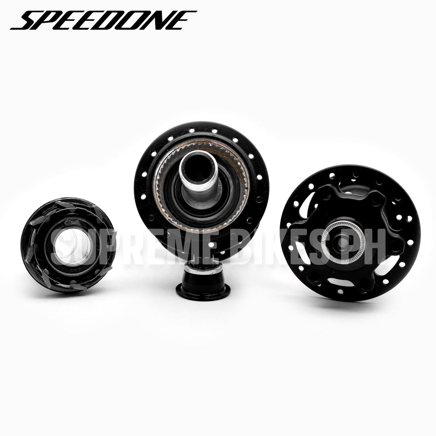 Speedone Torpedo 8 Pawls Hub Set QR / Thru Axle Non-Boost 32H 6-Bolt - Black