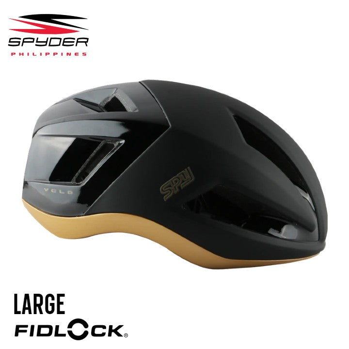 Spyder VELO Aero Road Bike Helmet - Matte Black / Gold