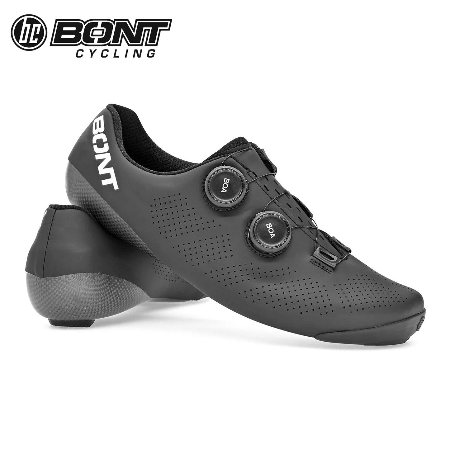 Bont Riot 24 Carbon Composite Road Cycling Shoes - Black