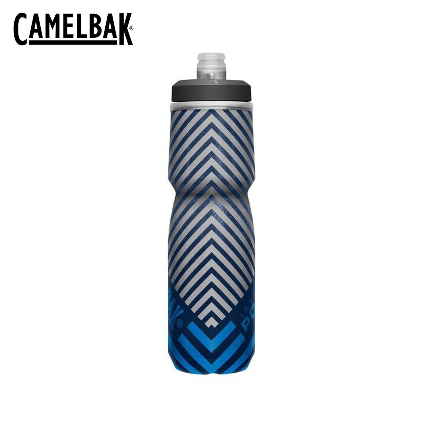 CamelBak Podium Chill Outdoor Bike Bottle - Navy/Blue Stripe