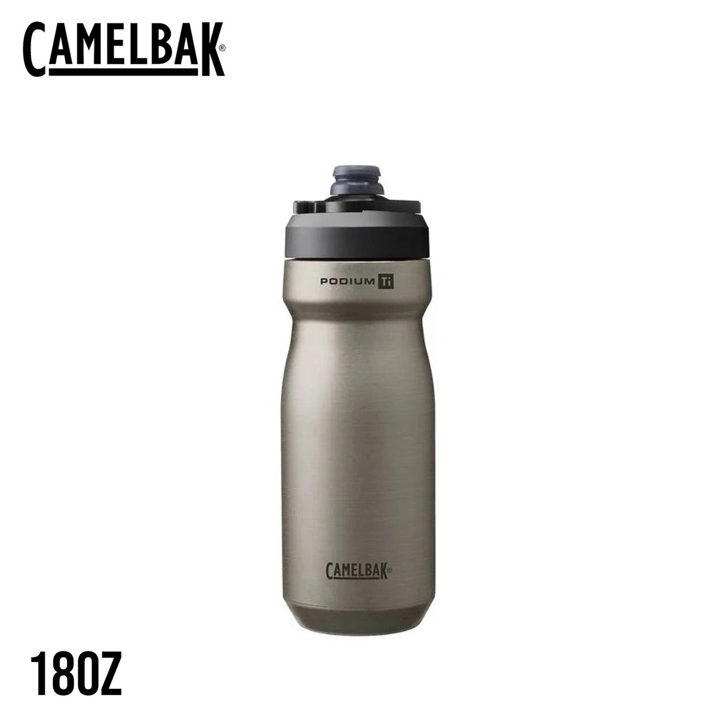 CamelBak Podium Titanium 18 18oz Bike Bottle - Raw Titanium