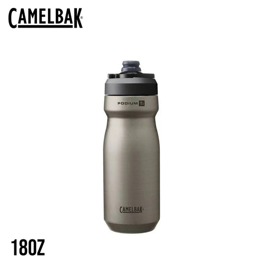 CamelBak Podium Titanium 18 18oz Bike Bottle - Raw Titanium