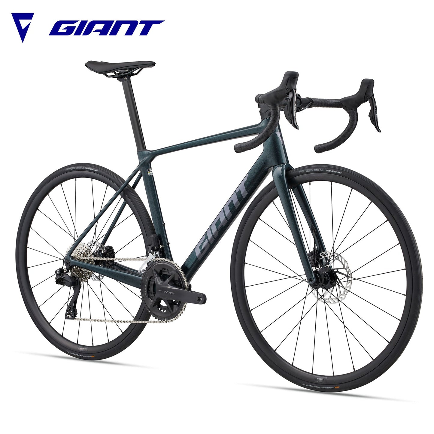 Giant TCR Advanced 1 KOM Advanced-Grade Composite Road, Race Bike Shimano 105 Di2 - Asphalt Green