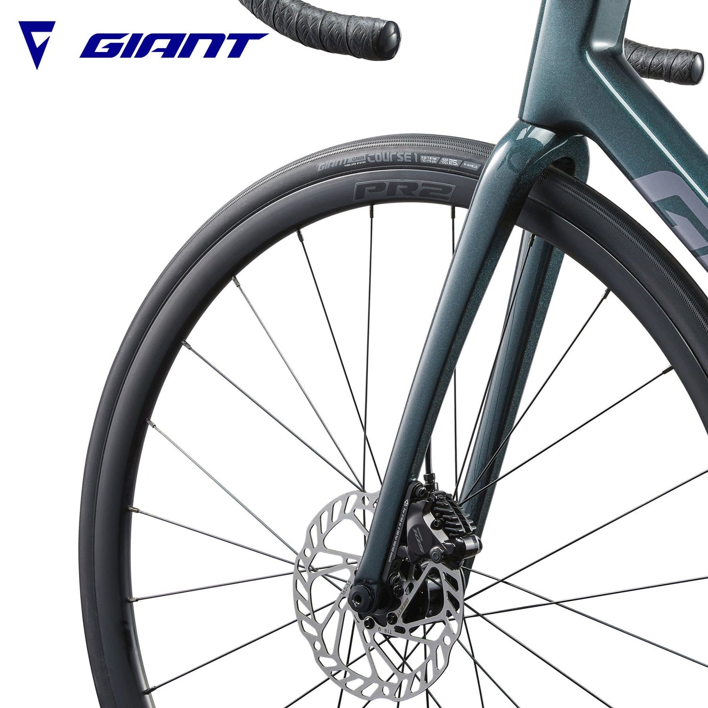 Giant TCR Advanced 1 KOM Advanced-Grade Composite Road, Race Bike Shimano 105 Di2 - Asphalt Green