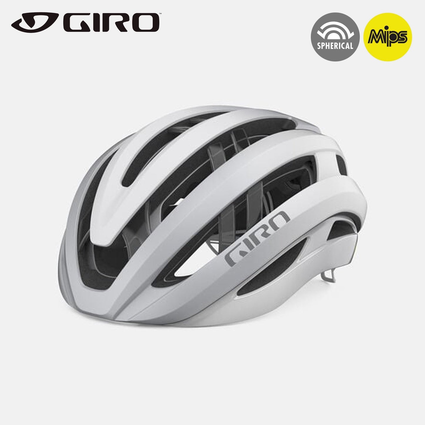 Giro Aries Spherical MIPS Road Bike Helmet - Matte White