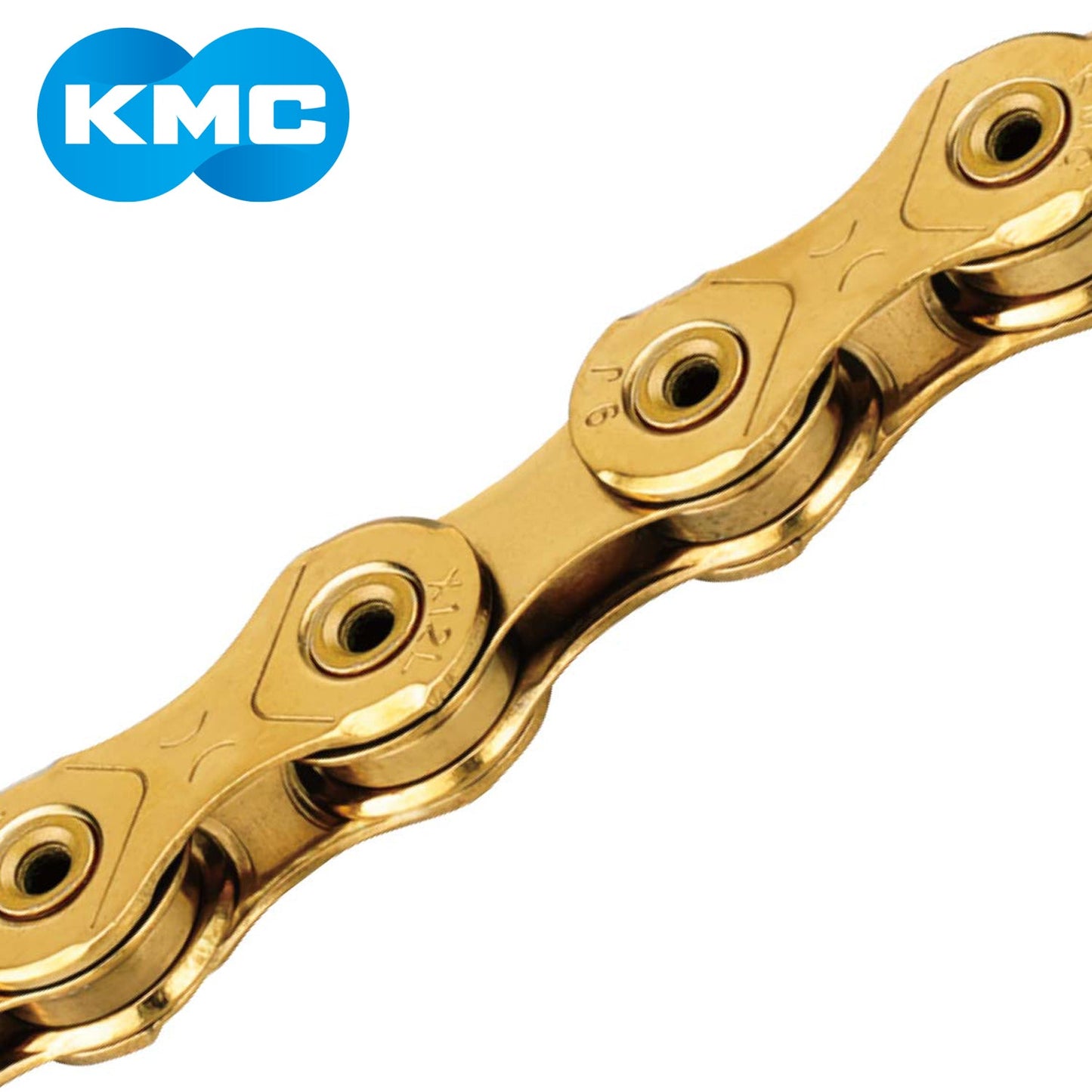 KMC X12L Waxed (Lightweight) 12-Speed MTB Bike Chain - Ti-N Gold