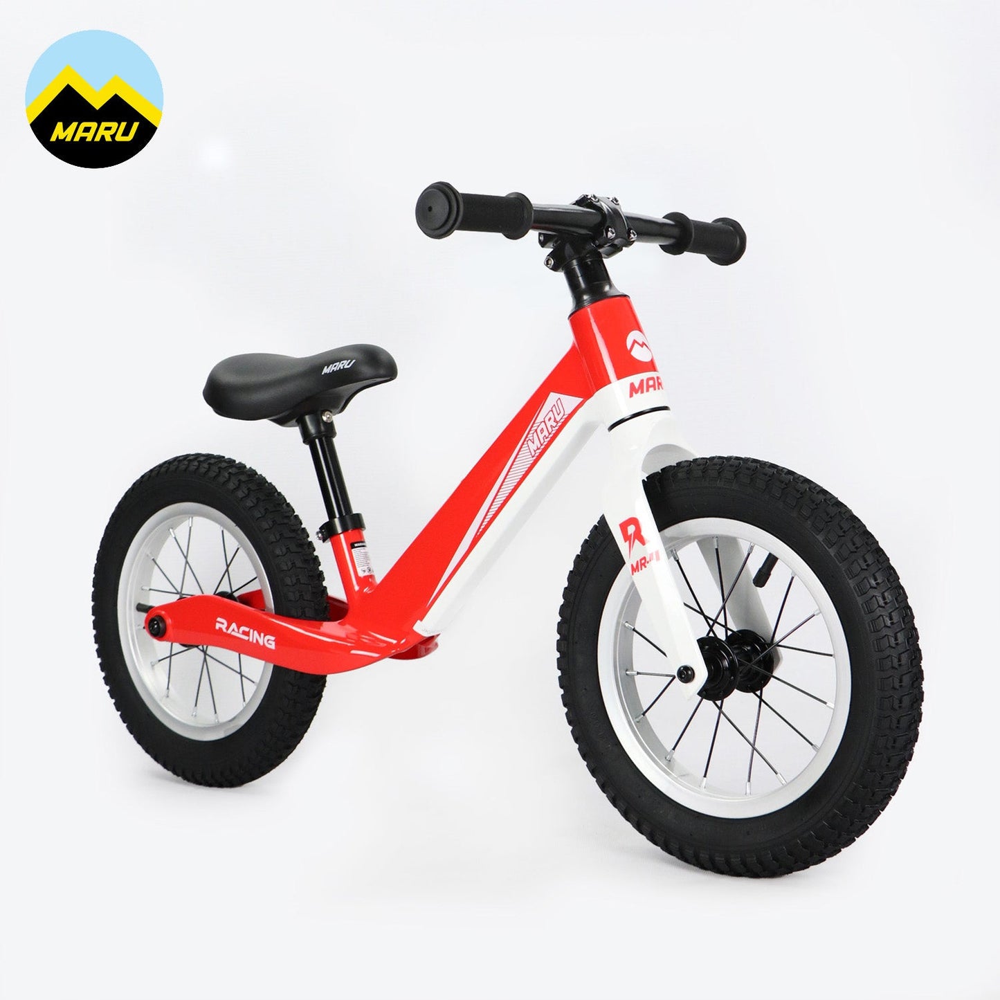 Maru MR-4 Push Bike, 12" Magnesium Alloy Frame w/ Free Stand - Red/White