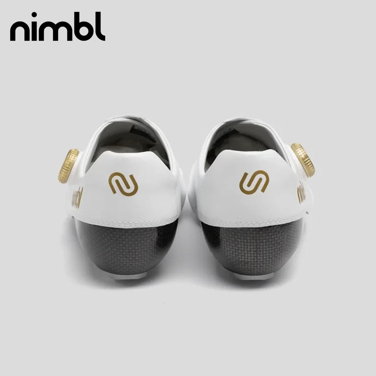 Nimbl Exceed Ultimate Glide Road Monocoque Carbon / BOA Li2 Cycling Shoes - White/Gold