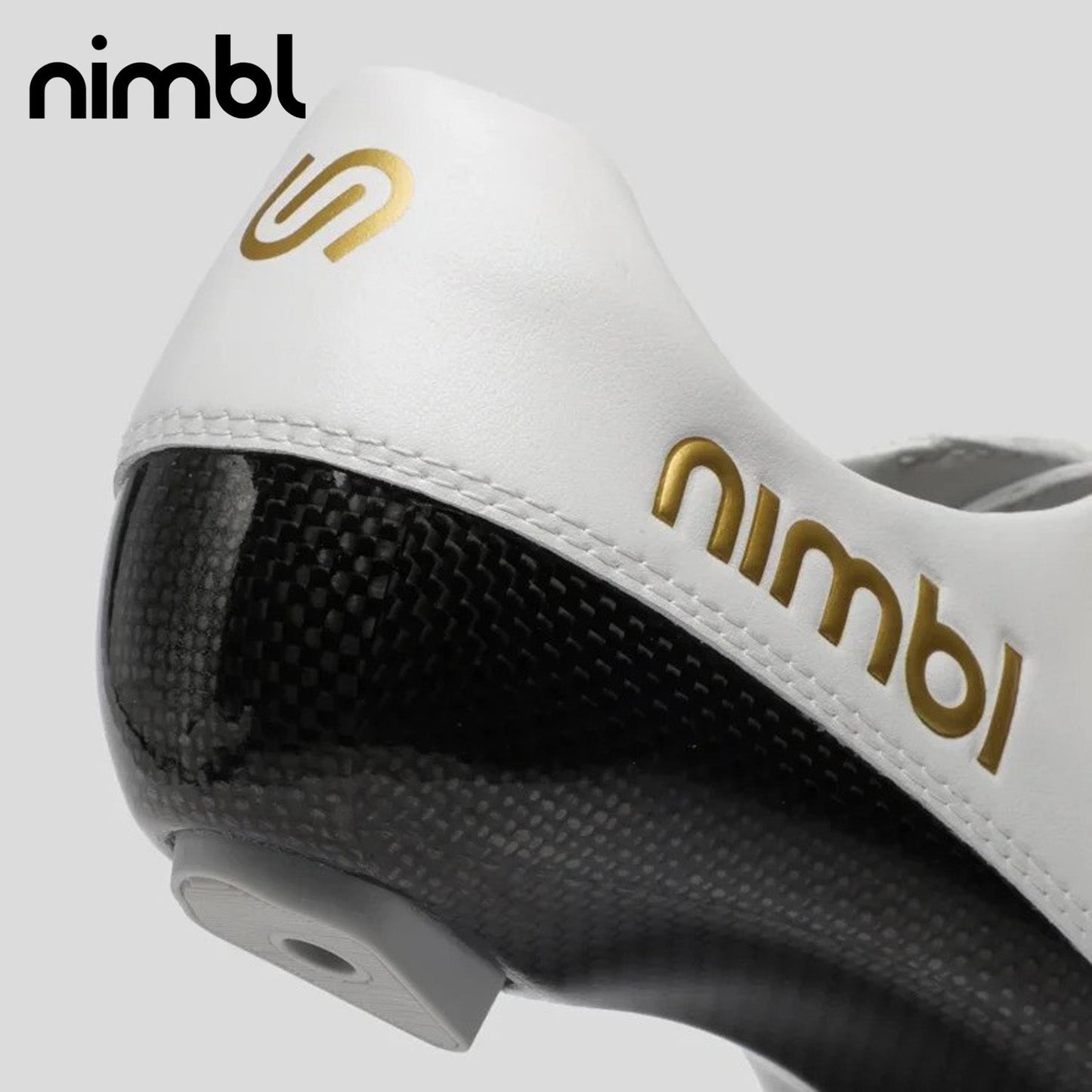 Nimbl Exceed Ultimate Glide Road Monocoque Carbon / BOA Li2 Cycling Shoes - White/Gold