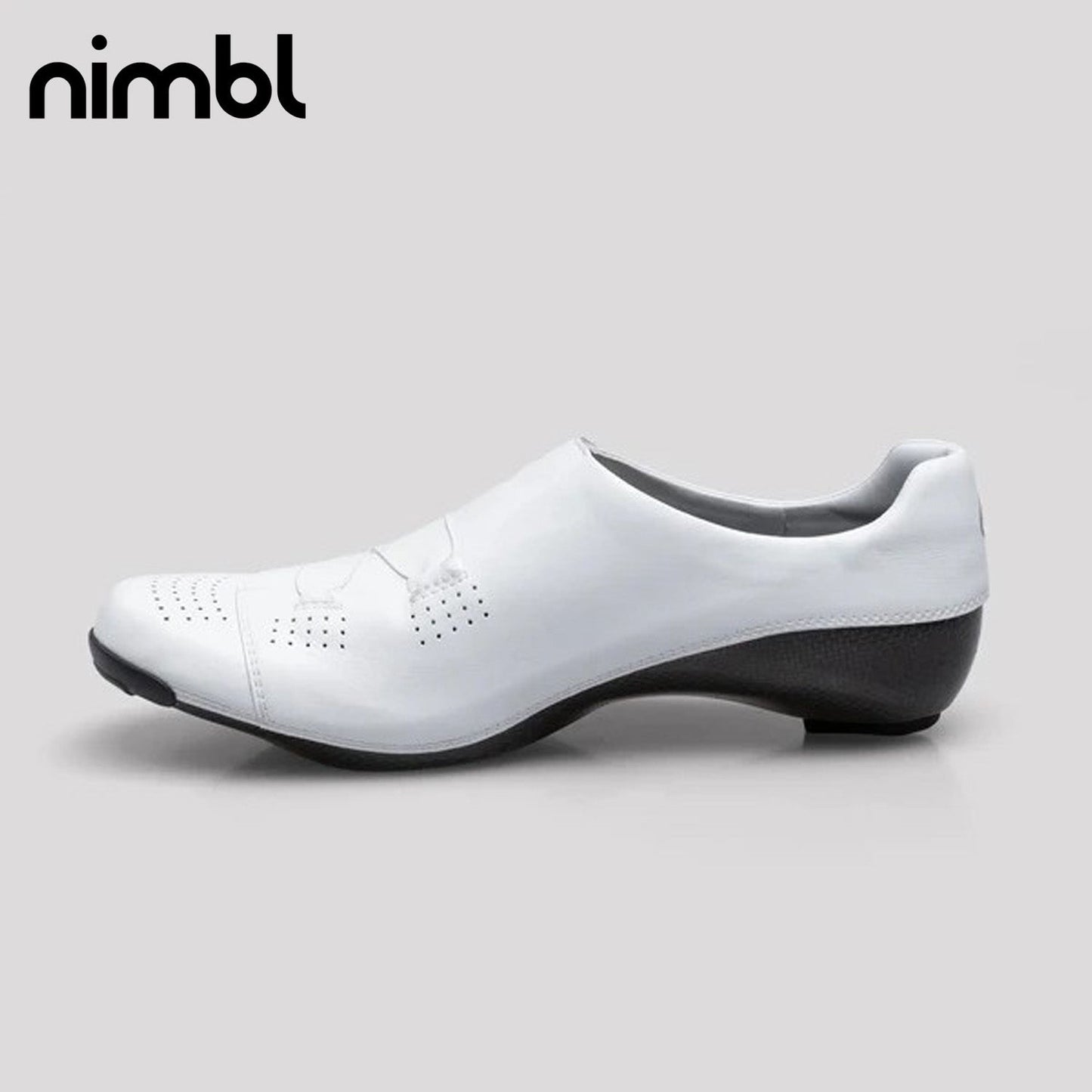 Nimbl Exceed Ultimate Glide Road Monocoque Carbon / BOA Li2 Cycling Shoes - White/Silver