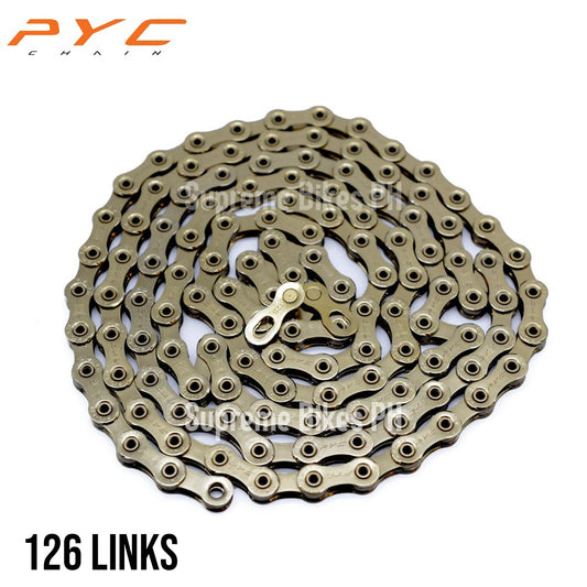 PYC P1201 12-Speed Light Chain Hollow Pins - Gold