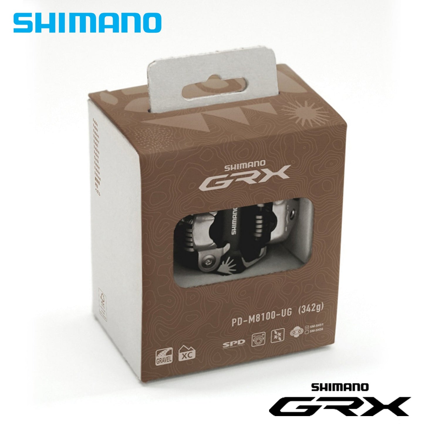 Shimano GRX PD-M8100-UG Ltd. Ed. "United in Gravel" Graphics SPD Pedal