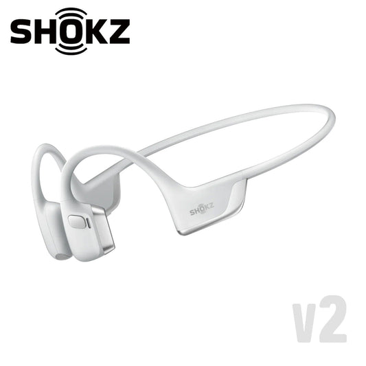 (NEW v2) SHOKZ OpenRun Pro 2 Premium Bone Conduction Open-Ear Sport Headphones - Silver