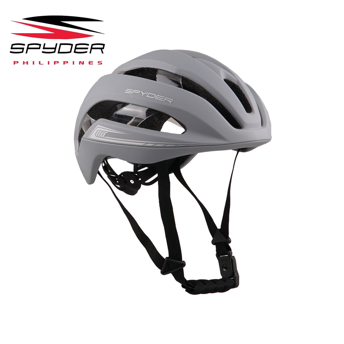 Spyder Fizix Road Bike Helmet with MagLock Ultra-Lightweight - Gray/Silver