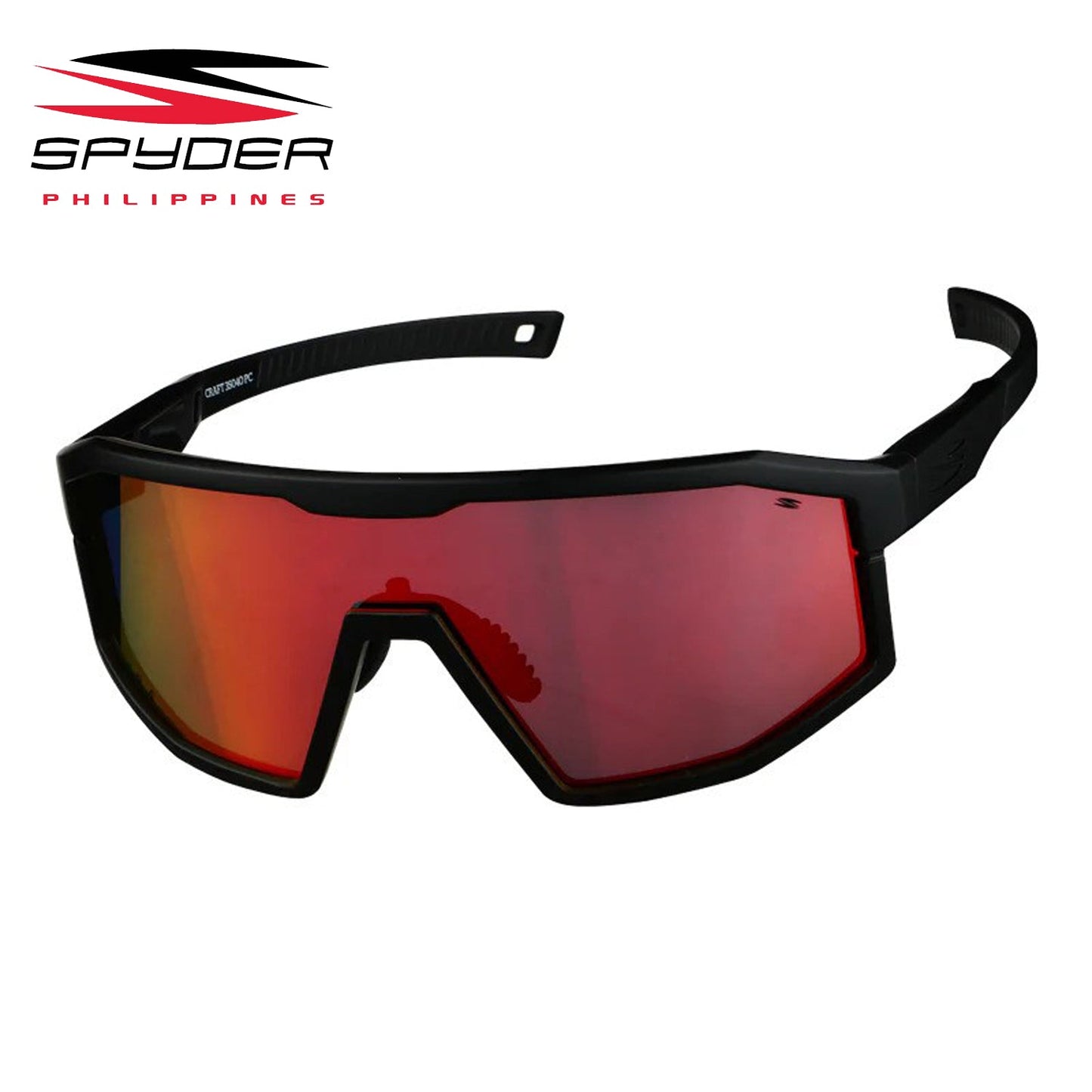 Spyder Craft (PCM) Polycarbonate Mirrored Performance Eyewear - 3S040 Matte Black