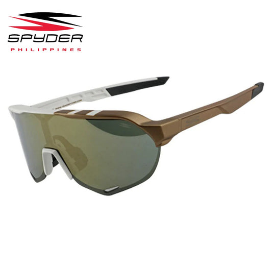 Spyder Tarmac (PCM) Polycarbonate Mirrored Performance Eyewear - 9A081 Shiny White/Gold