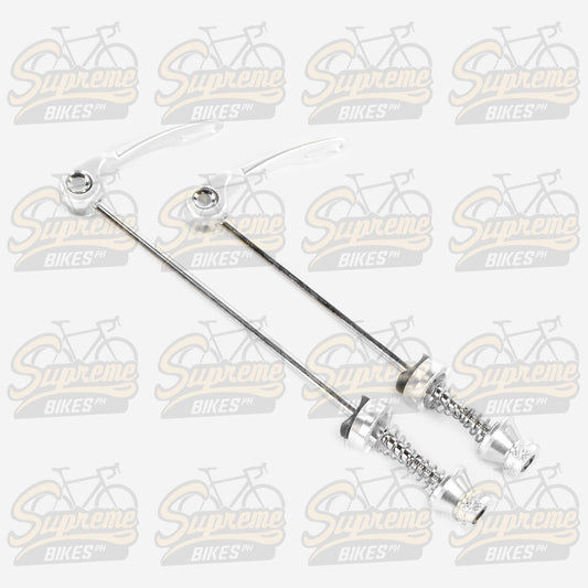 Traction Alloy Axle Quick Release Skewer Set (Front & Rear) - Silver