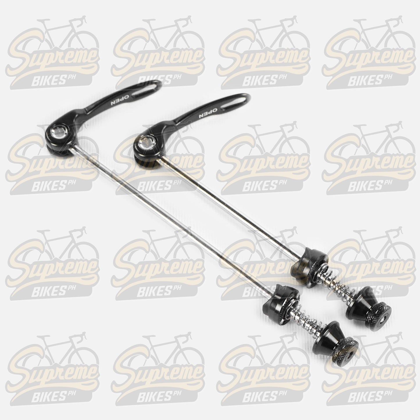 Traction Alloy Axle Quick Release Skewer Set (Front & Rear) - Black