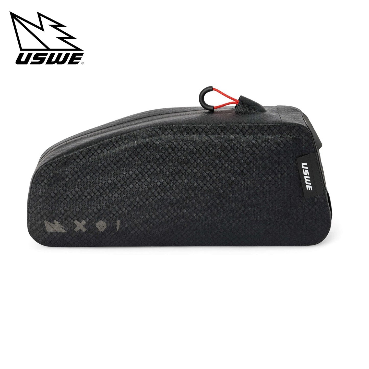 USWE Top Tube Bag Zippered Bikepacking Bag - Black