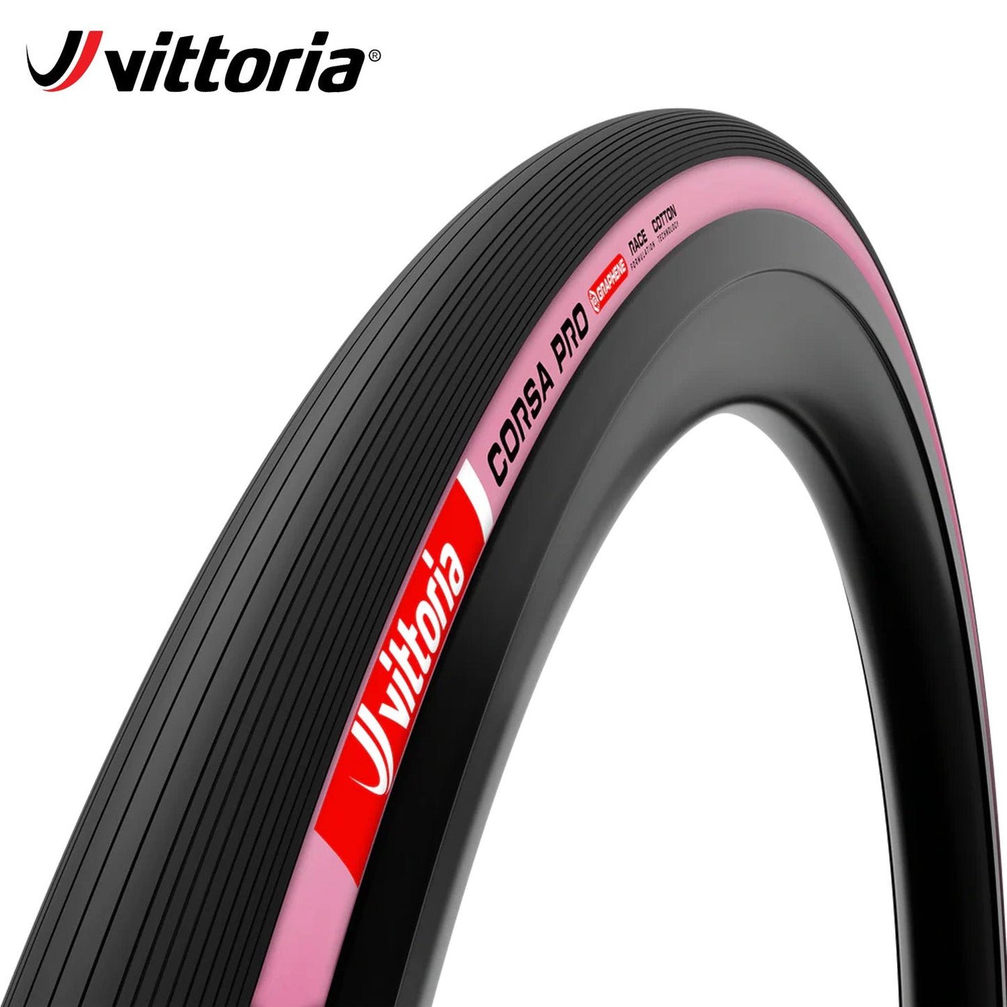 Vittoria Corsa Pro Tubeless TLR Bike Tire - Pink