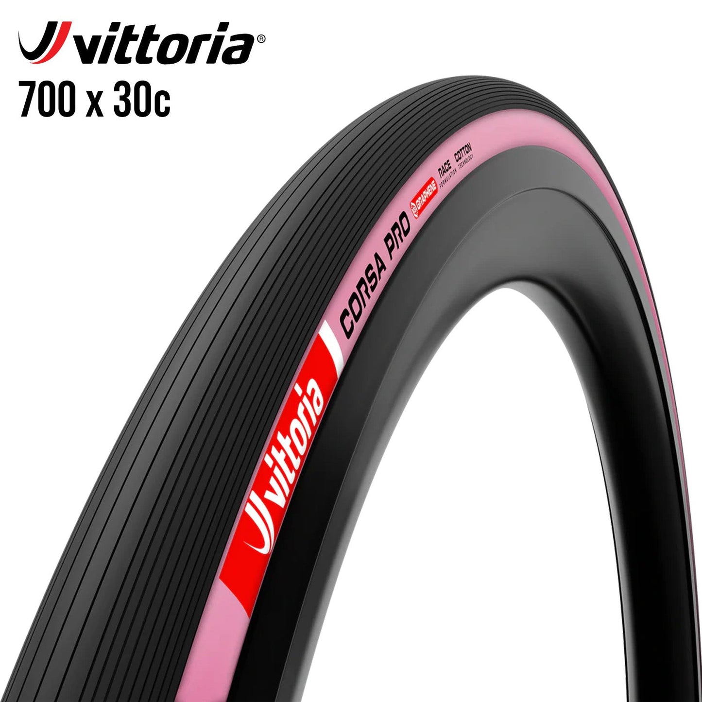 Vittoria Corsa Pro Tubeless TLR Bike Tire - Pink