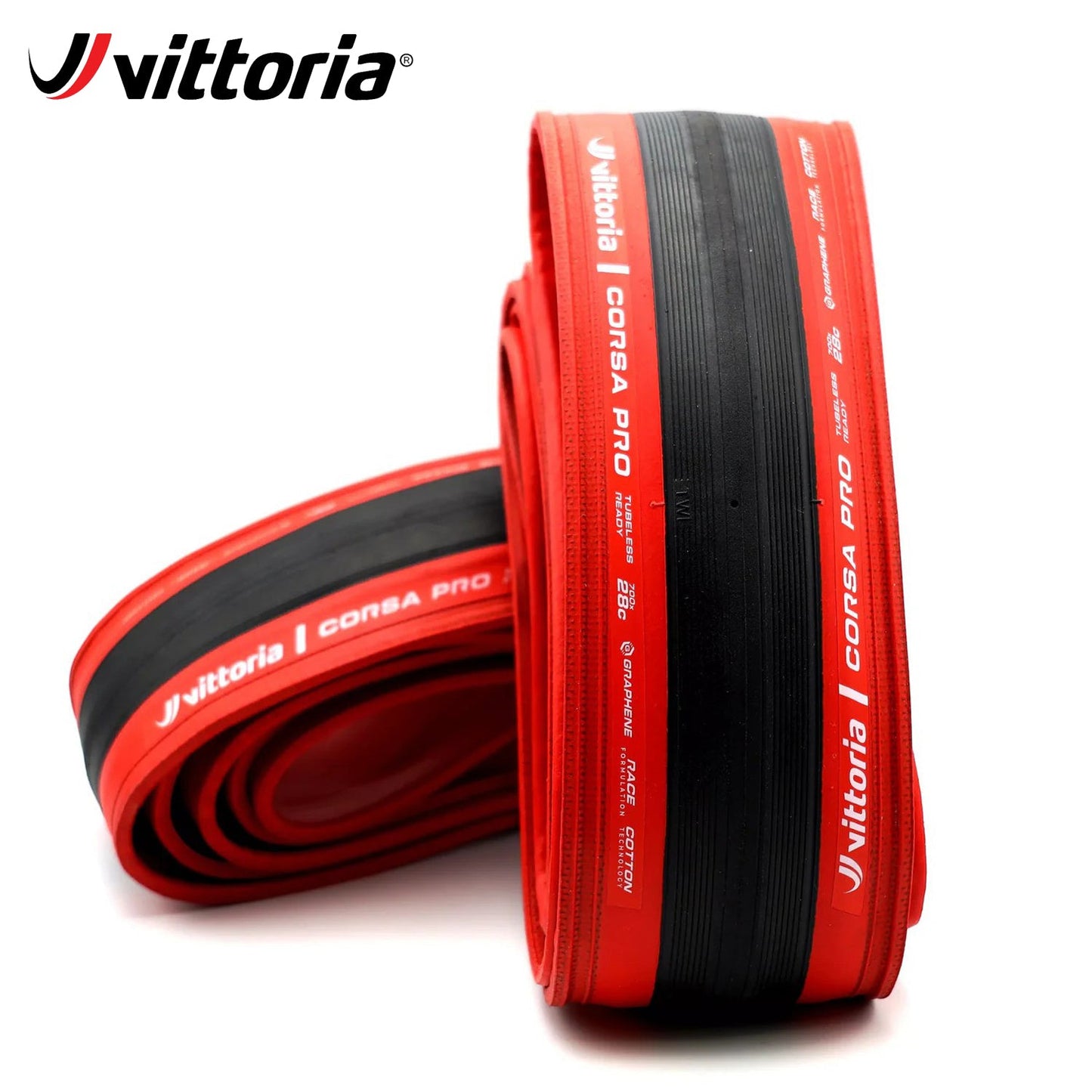 Vittoria Corsa Pro Tubeless TLR Bike Tire - Red