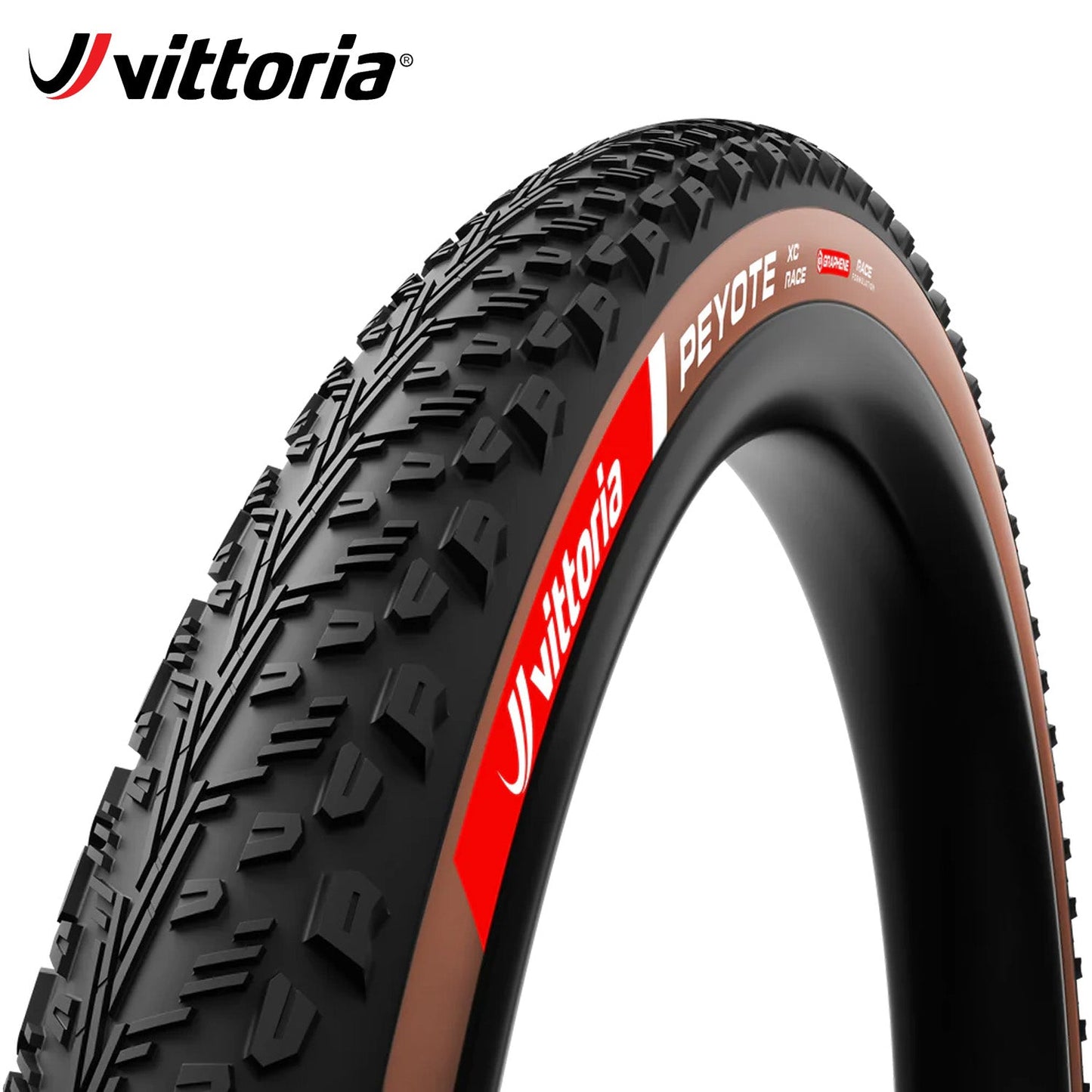 Vittoria Peyote II MTB XC Race Tubeless-Ready Tire Graphene + Silica 29er - Brown Wall