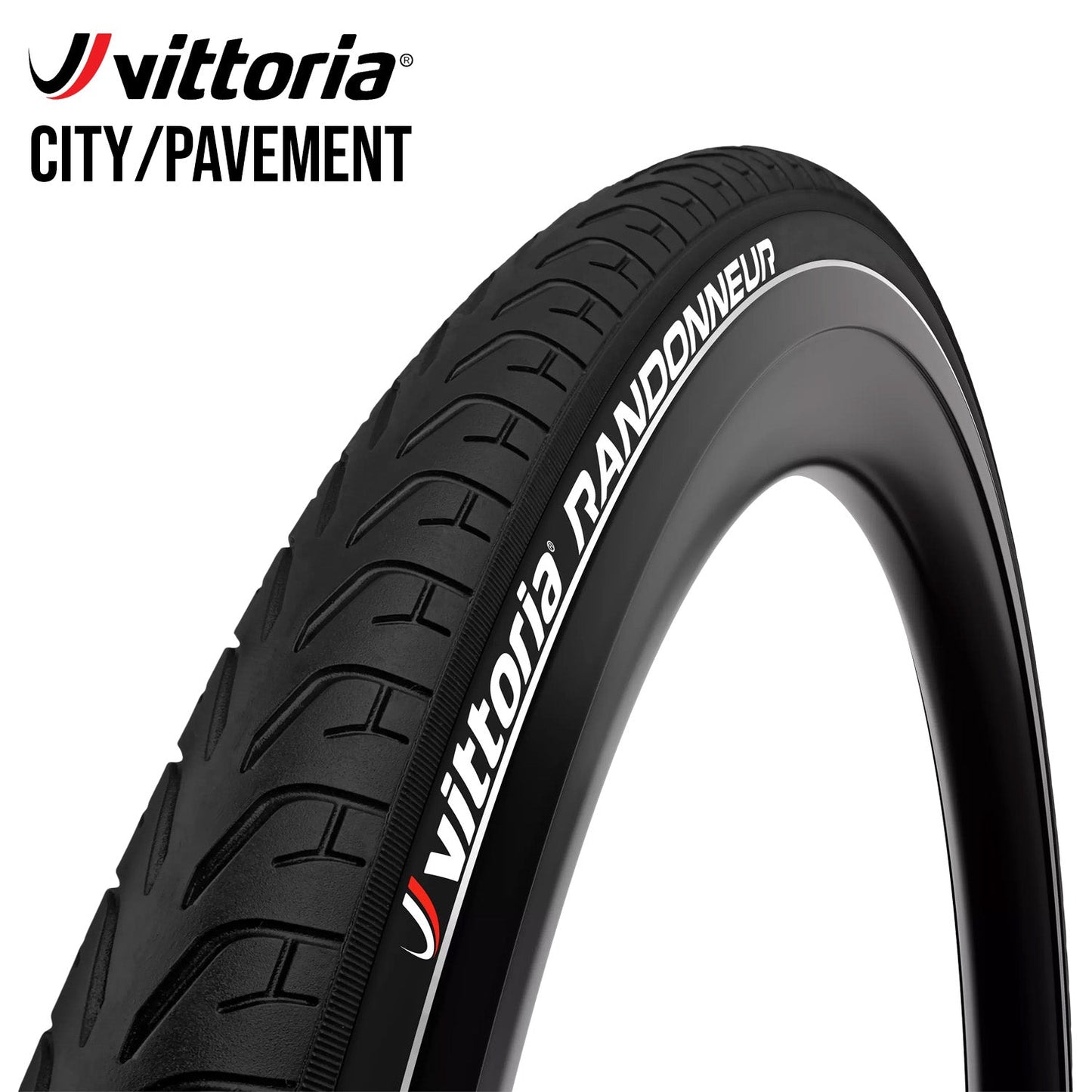 Vittoria Randonneur Reflective City Urban Bike Tire 700c - Black